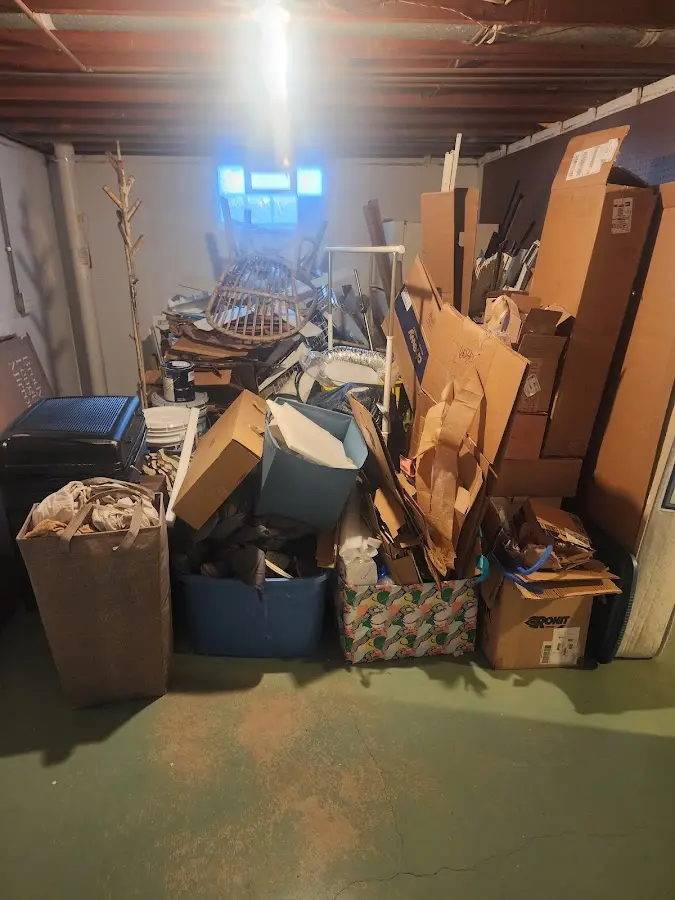 Roll-off dumpster container at job site for 20 Yard Dumpster Rental in Brandon